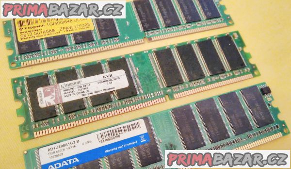 RAM paměti pro PC i notebooky - DDR-DDR2-DDR3 - 512MB až 2GB.