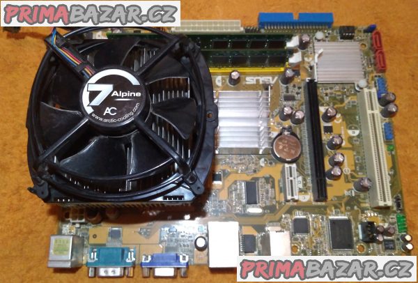 Zákl. deska ASUS P5G-MX + procesor a chladič a 2 GB RAM!!! Zákl. deska ASUS P5G-MX + procesor a chladič a 2 GB RAM!!!