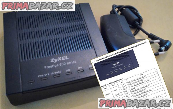 Vysokorychlostní router Zyxel Prestige 660RU-T3 - vč. adaptéru. Vysokorychlostní router Zyxel Prestige 660RU-T3 - vč. adaptéru.