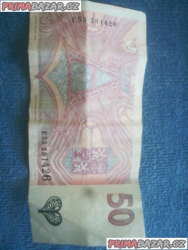 Prodám bankovku 50,- Prodám bankovku 50,-