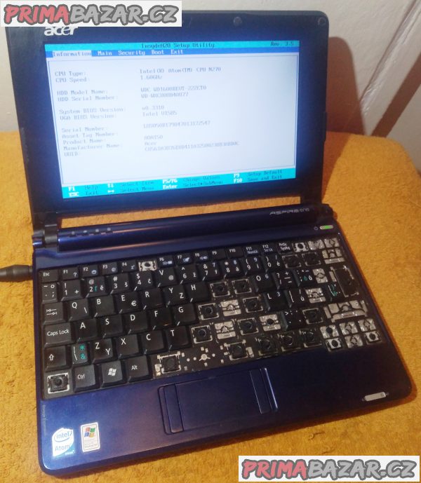 Notebook Acer Aspire One ZG5 - s 3mi nedostatky! Notebook Acer Aspire One ZG5 - s 3mi nedostatky!
