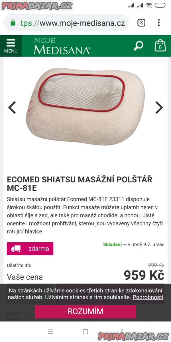 Prodám masážní polštář