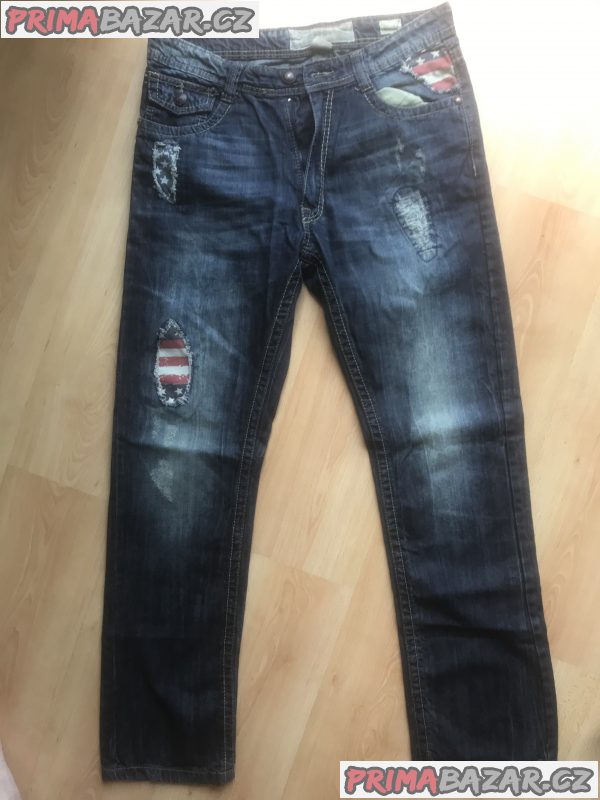 Originální Jeans s americkou vlajkou