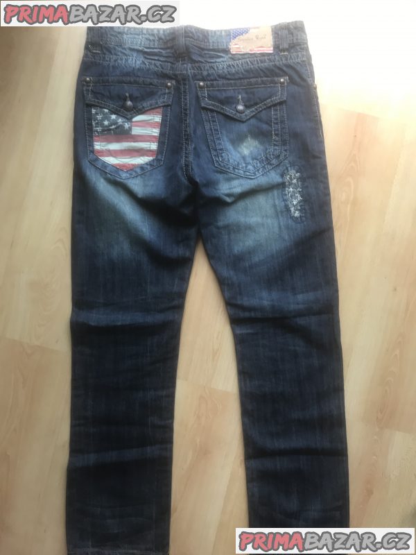 Originální Jeans s americkou vlajkou