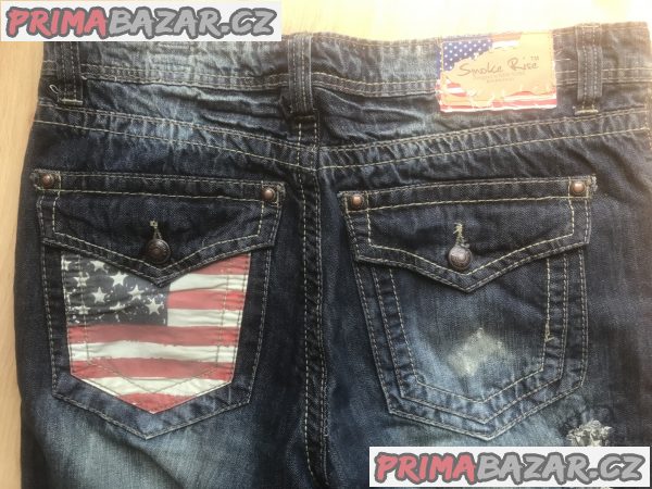 Originální Jeans s americkou vlajkou