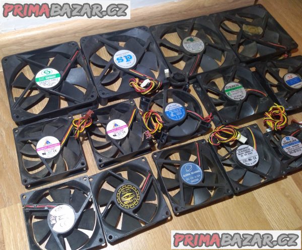 16 ks ventilátorů k PC - LEVNĚ!!!