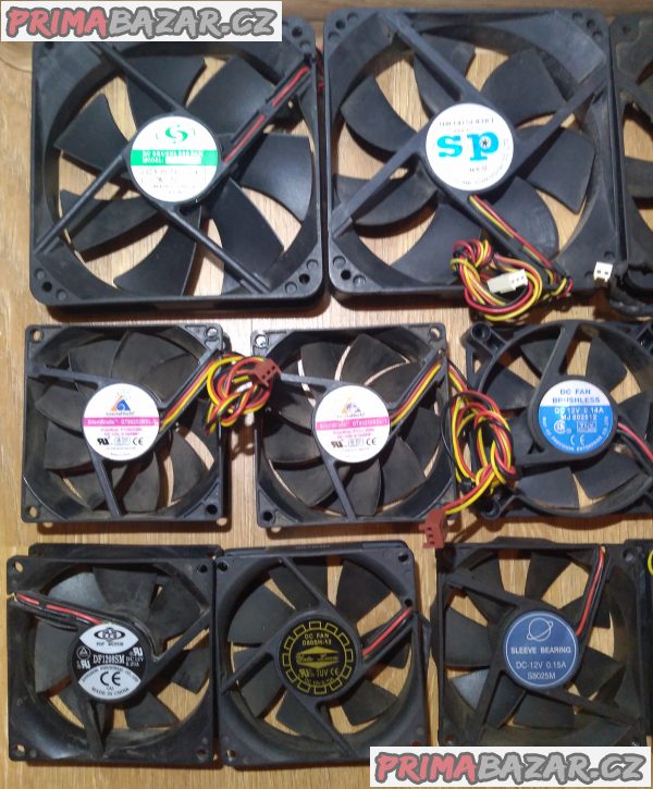 16 ks ventilátorů k PC - LEVNĚ!!!