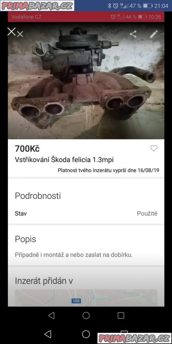 Vstřikování škoda Felicia