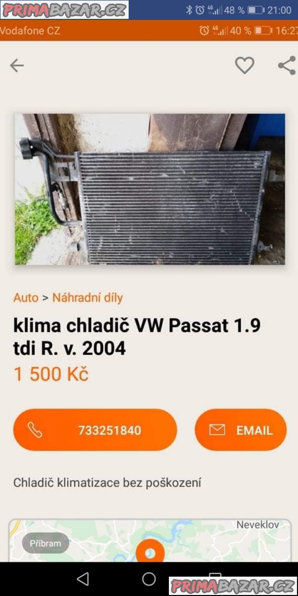 Klima chladič VW Passat