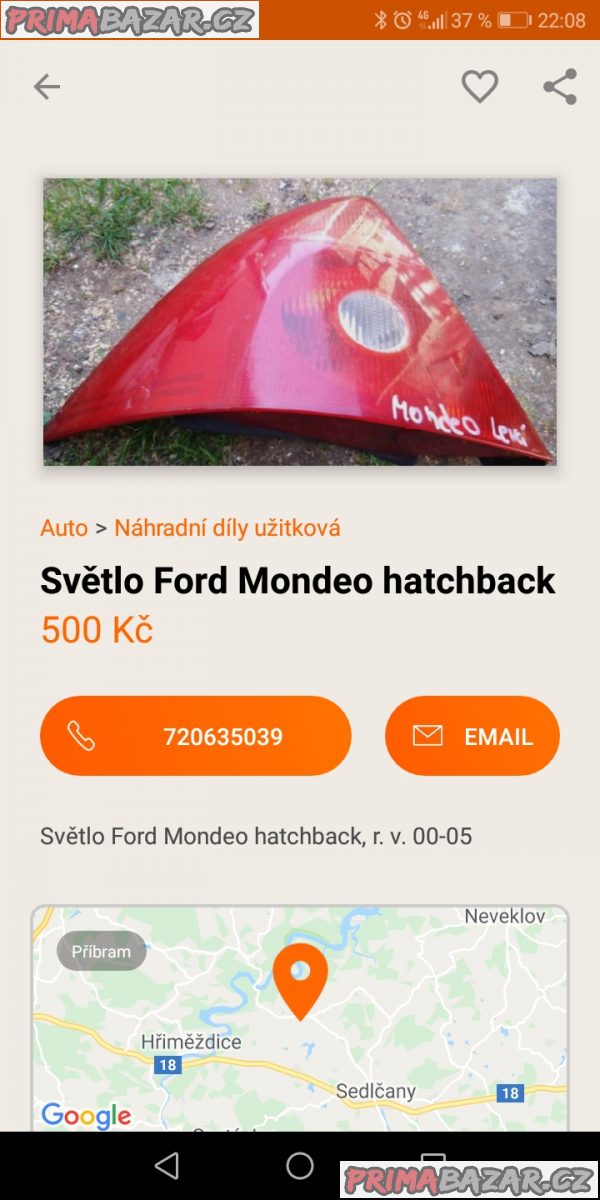 Světlo Ford Mondeo mk3 hatchback