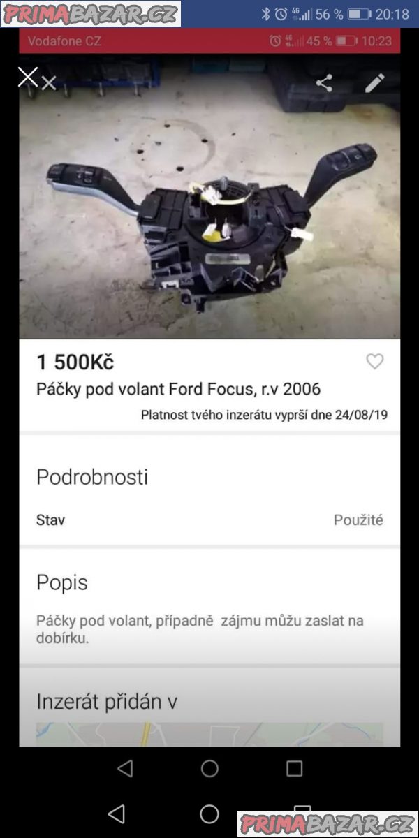 Páčky pod volant Ford Focus