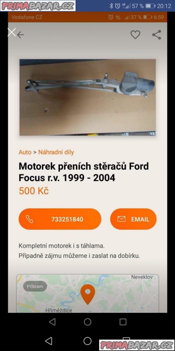 Motorek předních stěračů Ford Focus