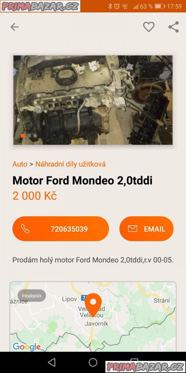Motor Ford Mondeo 2,0tddi Motor Ford Mondeo 2,0tddi