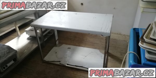 Nerezový stůl s policí Nerezový stůl s policí