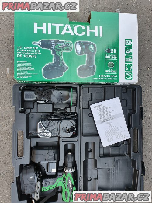 Prodám aku vrtačky Hitachi 14v za 1700za1700kcv 2000kc