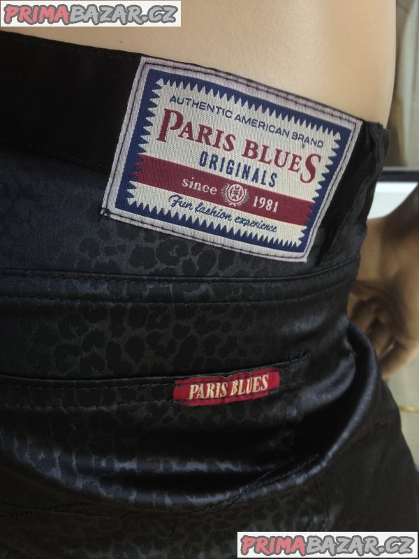 Značkové americké černé jeans PARIS BLUES