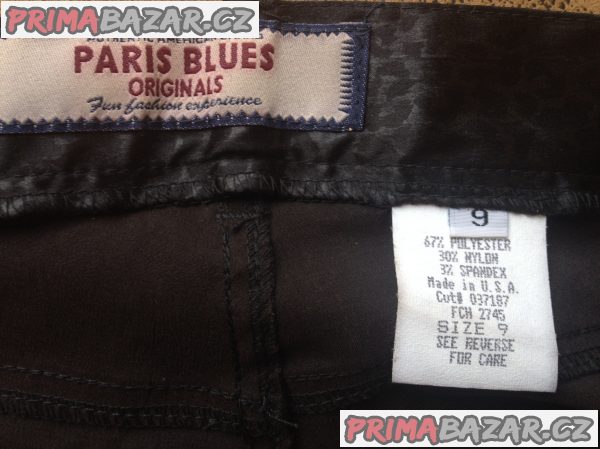 Značkové americké černé jeans PARIS BLUES