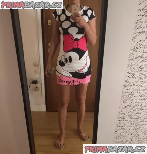 Nové sexy dámské letni minisaty šaty Mickey mouse M