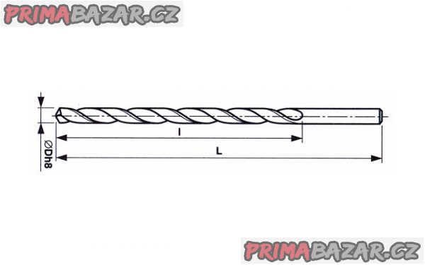 Vrták  6,6 mm s válc stopkou, dlouhý HSS, PN 2916