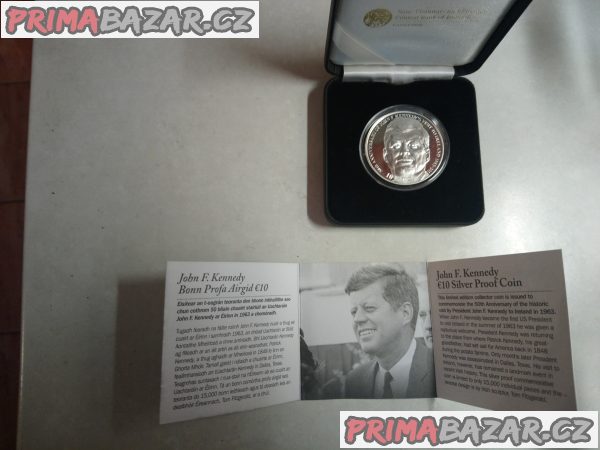 STŘÍBRNÁ PAMĚTNÍ MINCE J.F. KENNEDY USA PROOF STŘÍBRNÁ PAMĚTNÍ MINCE J.F. KENNEDY USA PROOF
