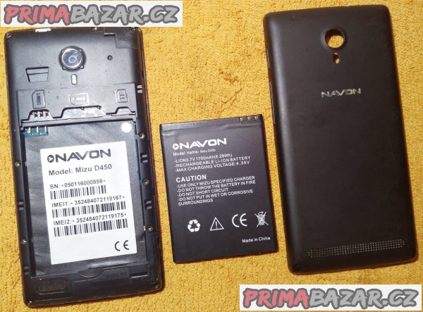 Navon Mizu D450 na 2 SIM - k opravě nebo na náhradní díly!!! Navon Mizu D450 na 2 SIM - k opravě nebo na náhradní díly!!!