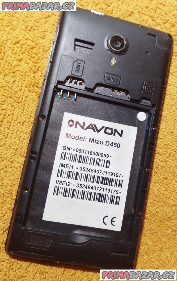 Navon Mizu D450 na 2 SIM - k opravě nebo na náhradní díly!!! Navon Mizu D450 na 2 SIM - k opravě nebo na náhradní díly!!!