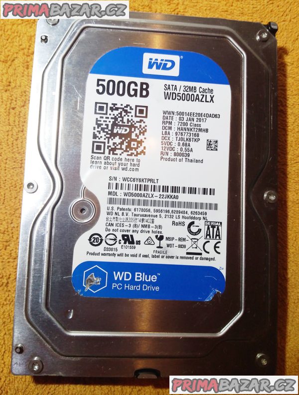 Rychlý HDD pro PC - WD 500 GB!!! Rychlý HDD pro PC - WD 500 GB!!!