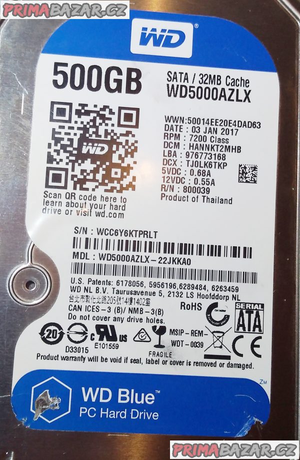 Rychlý HDD pro PC - WD 500 GB!!! Rychlý HDD pro PC - WD 500 GB!!!