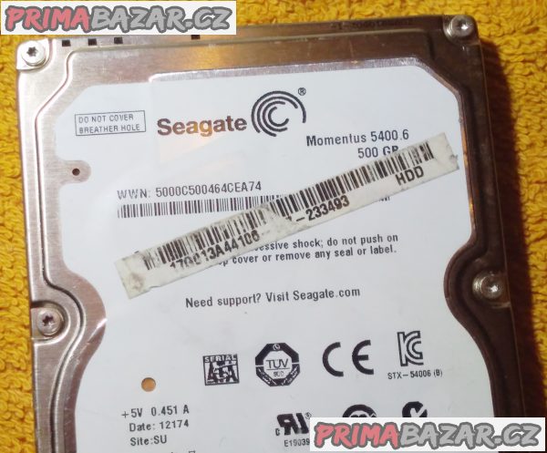 Rychlý HDD pro notebook - Seagate 500 GB!!! Rychlý HDD pro notebook - Seagate 500 GB!!!