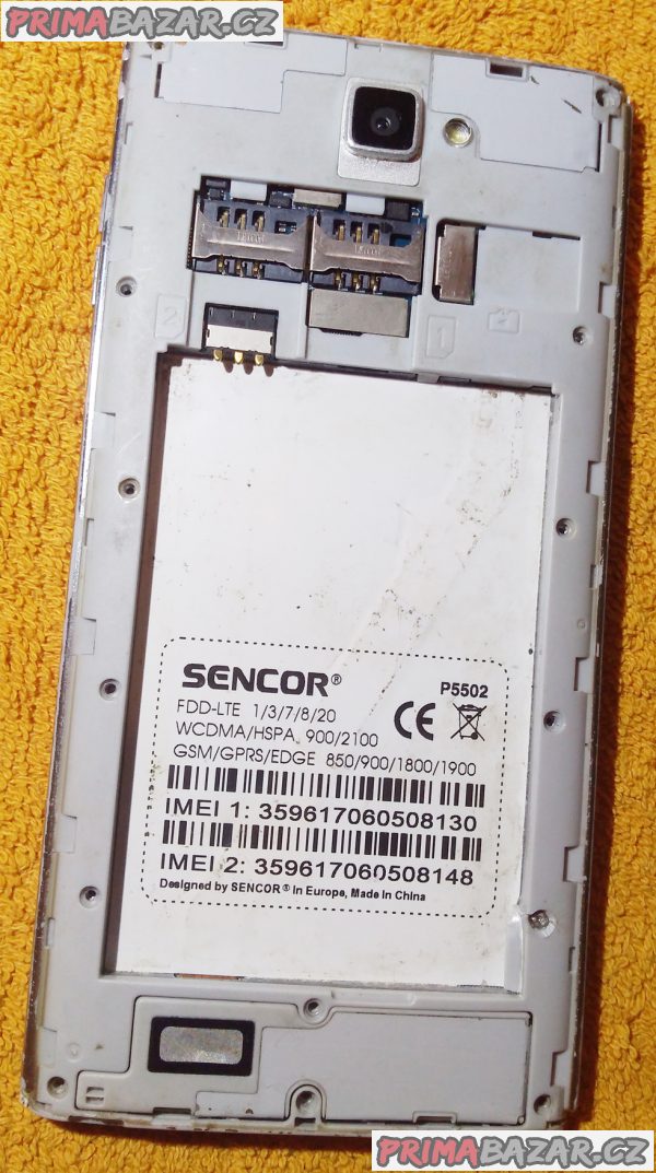 Sencor Element P5502 - na 2 SIM - k opravě nebo na náhradní díly!!!