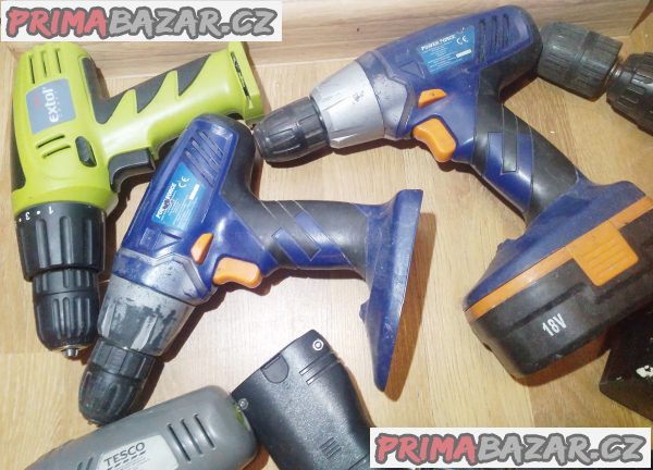 10x AKU vrtačka - všechny funkční!!! 10x AKU vrtačka - všechny funkční!!!