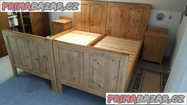 Starožitné postele + 2 noční stolky Starožitné postele + 2 noční stolky