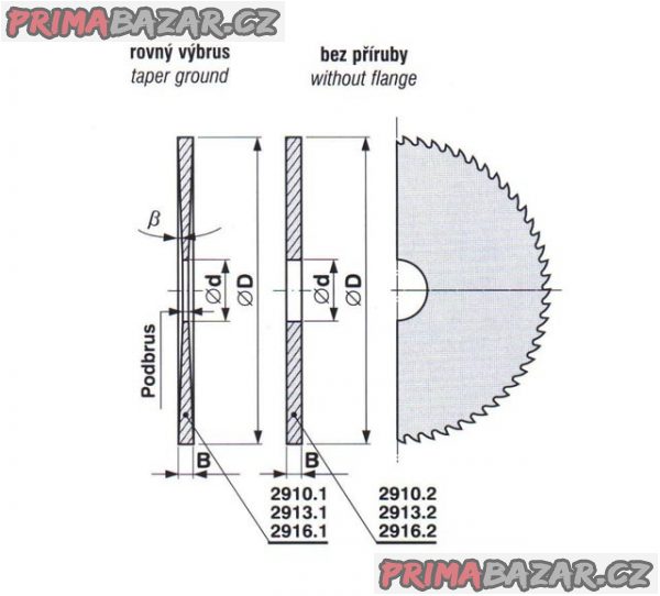 KOTOUČ PILOVÝ NA KOV 200x4x32 mm ČSN 222916 (NOVÝ)