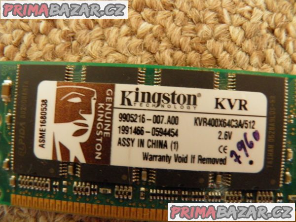 Pamet Kingston 512MB DDR