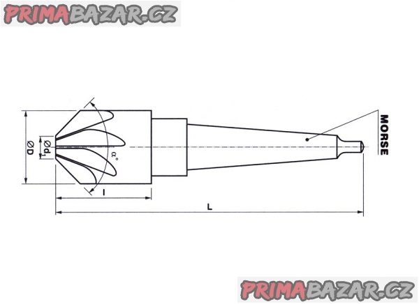 ZÁHLUBNÍK KUŽELOVÝ 60°x63  S KUŽ. STOPKOU A DESTIČKY SK