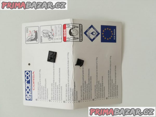 Polohovací sedačka značky SPARCO. Polohovací sedačka značky SPARCO.