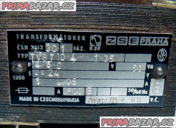 Transformátorek TVBT 04 135 - ČSN 351330.1 - ZSE Praha