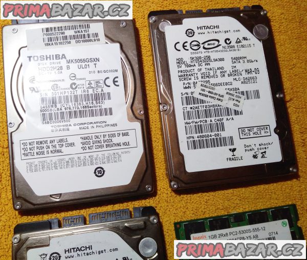 Rychlé HDD pro notebook 500 -250 -160 GB + ZDARMA RAM!!!