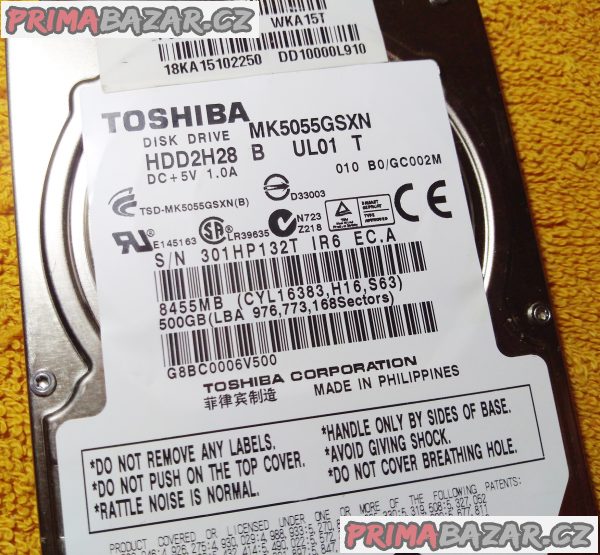 Rychlé HDD pro notebook 500 -250 -160 GB + ZDARMA RAM!!!