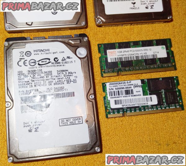 Rychlé HDD pro notebook 500 -250 -160 GB + ZDARMA RAM!!!