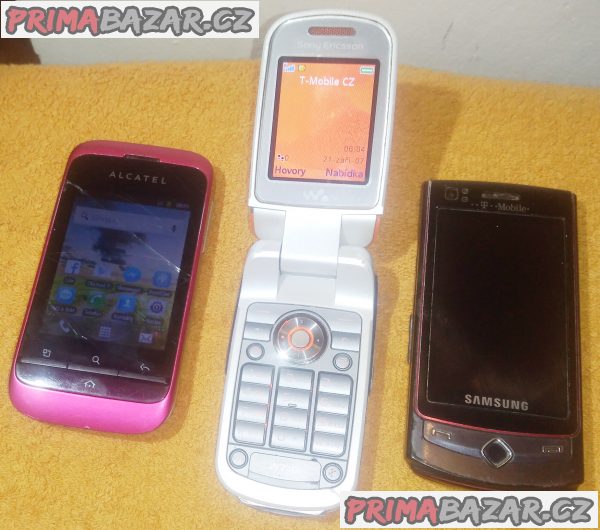 Alcatel 903D +Sony Ericsson W710i +Samsung S8300 -drobné závady!!!