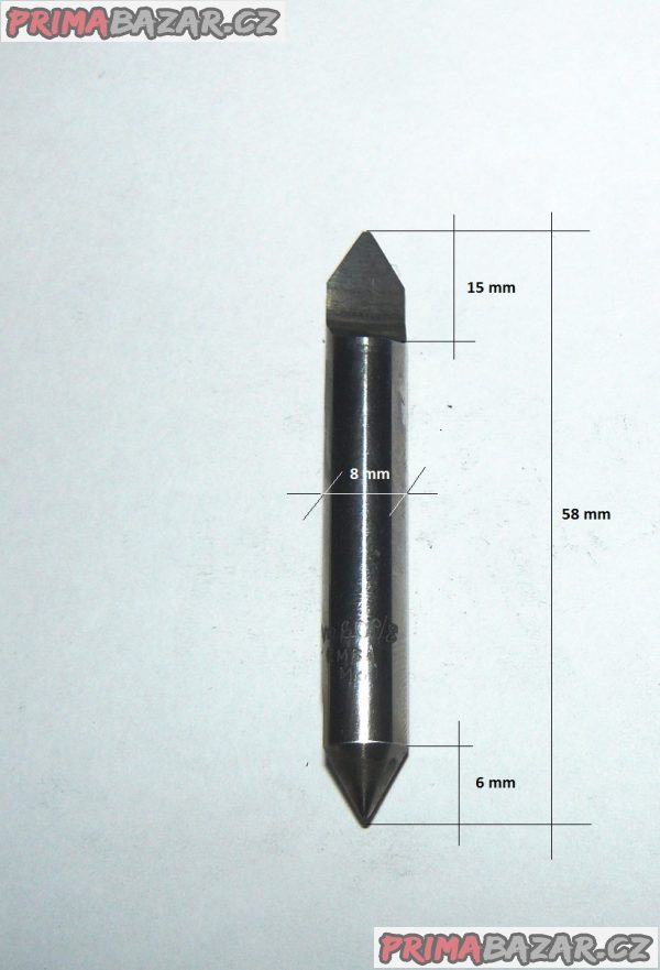 ZÁHLUBNÍK  60°x 8 HSS, ČSN 221627 R - Škoda ČR (NOVÝ)