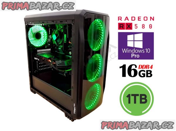 Prodám DDR4 16GB, i3-9100F 4,2 GHz, 1TB HDD, RX580 8GB