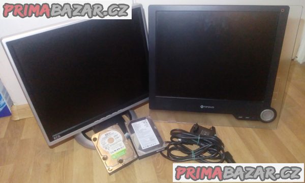 2x LCD monitor +HDD pro PC -100 % funkční!!!