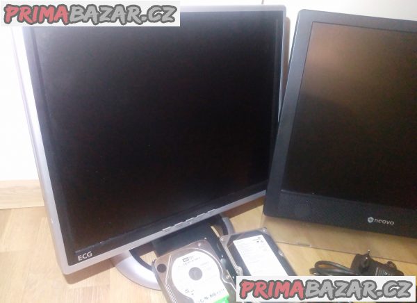 2x LCD monitor +HDD pro PC -100 % funkční!!!