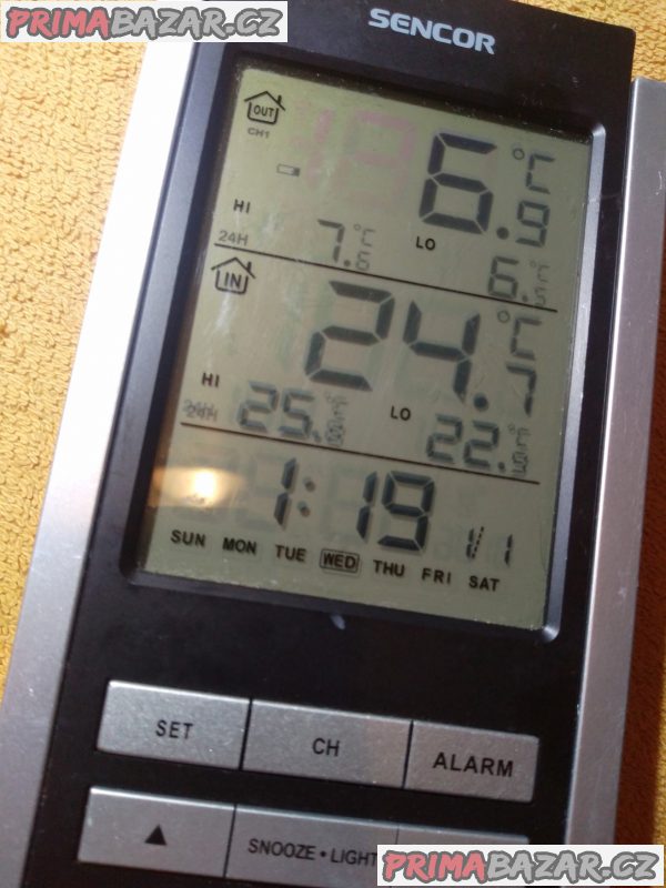 Měřič spotřeby +2x meteostanice +4x UV zář. 9W +přen. židlička +časoměřič!