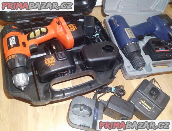 AKU vrtačky Black & Decker +Alpha-tools +2x nabíječka!!!