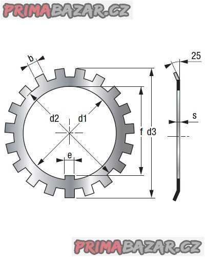 Podložka pojistná MB 24 ZKL ČR (120x164x2) mm NOVÁ