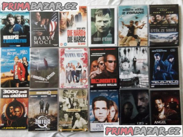 Originál DVD filmy (některé zabalené) od 59 Kc