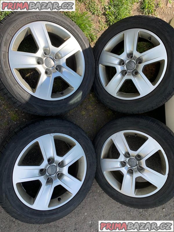 VW Seat Škoda 5x112 16 originál ALU kola, pneu jsou sjete